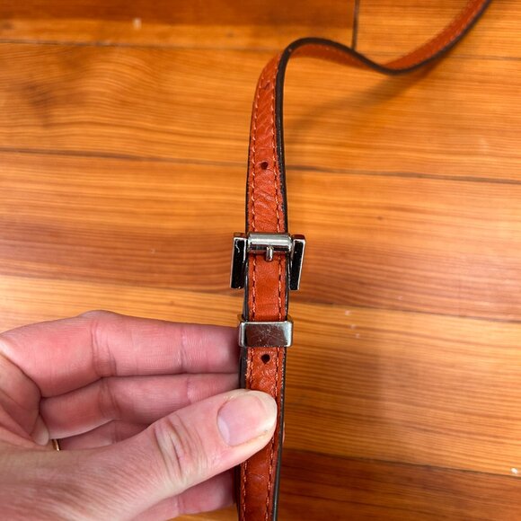 Michael Kors Burnt Orange Pebbled Leather Crossbody Bag - Picture 7 of 7